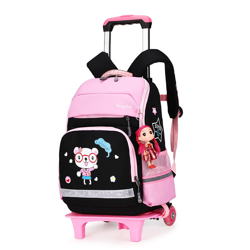 Korean Detachable Trolley  Bag For Elementary School Students Image