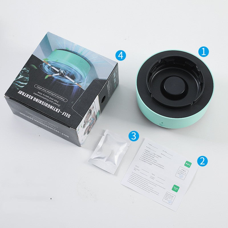 Smoke Removal Air Purification Ashtray Anion Purification Practical Automatic Purifier Ashtray Portable Gadgets For Car Ashtray Image