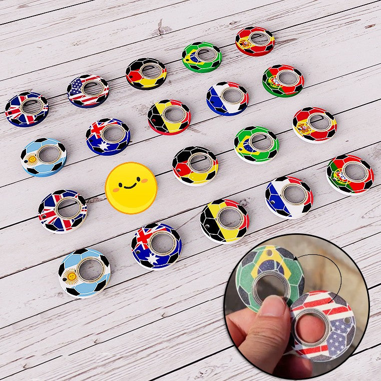 Creative Football World Cup Fidget Spinner Toy Keychain Hand Spinner Anti-Anxiety Toy Relieves Stress Finger Spinner Keychain Bottle Opener Kids Toy Image