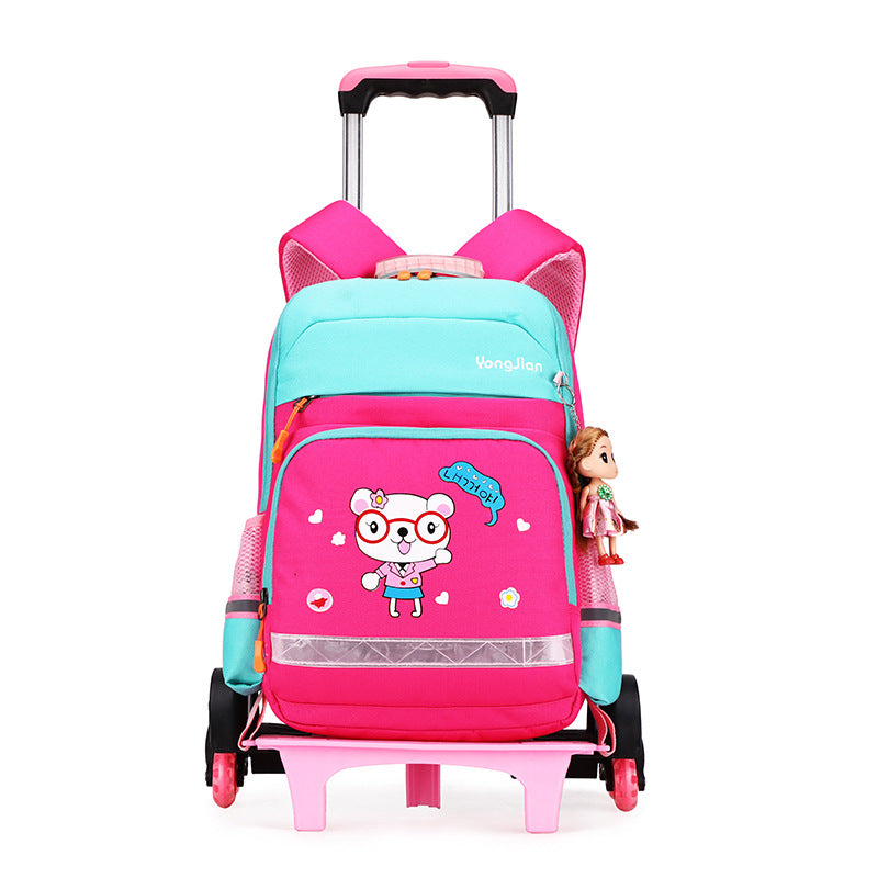 Korean Detachable Trolley  Bag For Elementary School Students Image