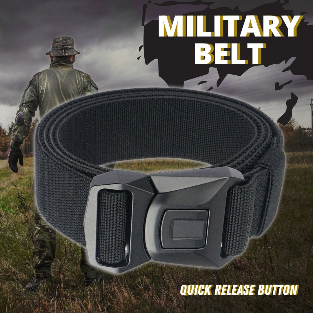 Quick Button Release Buckle Military Belt Strap Tactical Waistband Belts For MEN Image