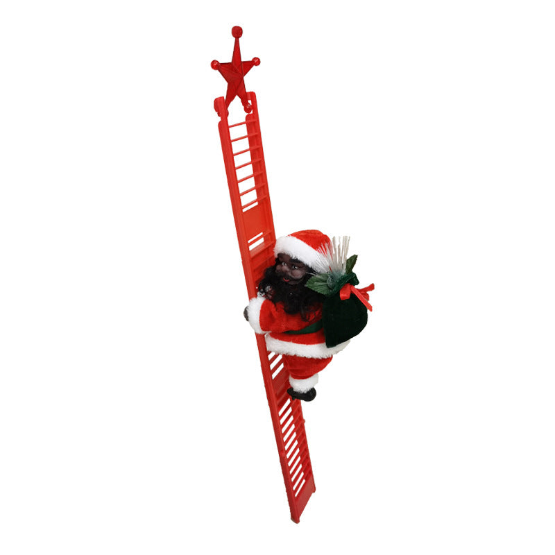 Climbing Ladder Electric Santa Claus Climbing Red Ladder Doll Toy Image