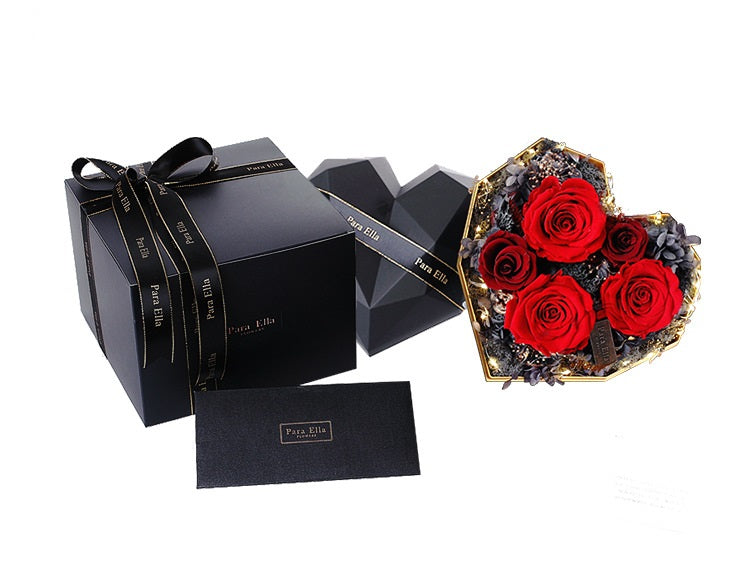 Preserved Flower Heart-shaped Gift Box Of Finished Roses Image