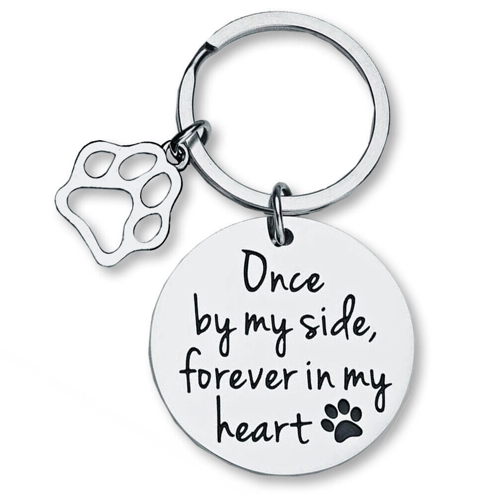 Loss Of Pet Memorial Keychain Dog Cat Remembrance Jewelry Sympathy Key Ring Tag