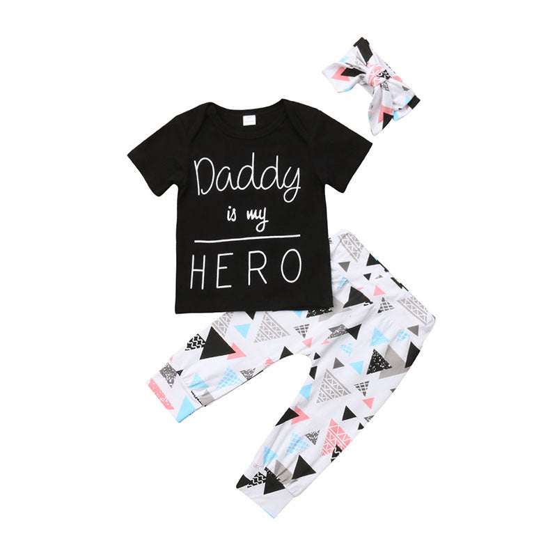 Short Sleeve  Trousers Three-piece Child Image