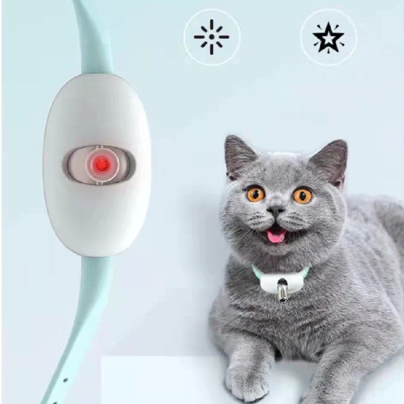 Automatic Cat Toy Smart Laser Teasing Cat Collar Electric USB Charging Kitten Amusing Toys Interactive Training Pet Items Image