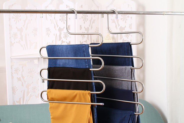 Magic non-slip s-type home pants rack Image