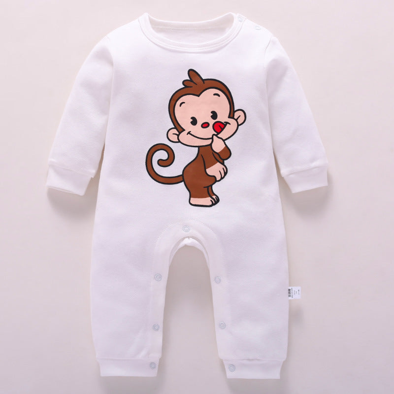 Baby baby clothes wear one piece clothes pure cotton clothes Image