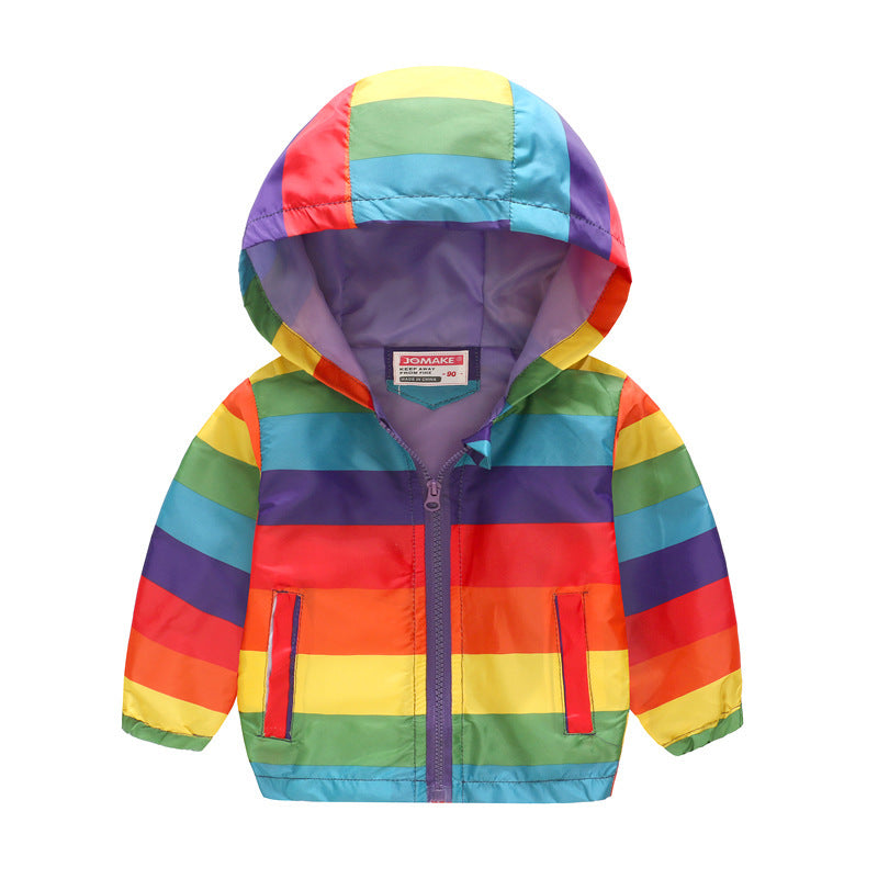 Hooded jacket with print pattern Image