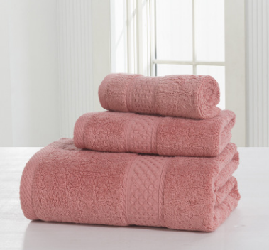 Cotton soft double-sided thickening towel skin-friendly bath towel beauty salon bathrobe bath towel set Image