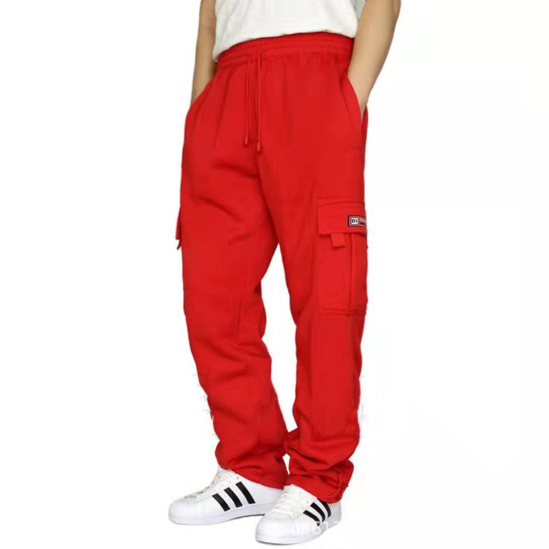 Men Pants Sweatpants Stretch Elastic Waist Jogger Sports Pants Drawstring Trousers Fashion Mens Clothing Image