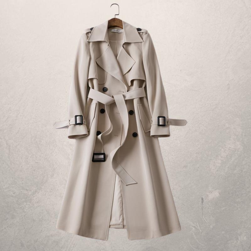 Women's Mid-length Trench Coat Autumn Long Windbreaker Image