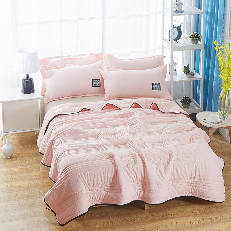 Cooling Blankets Pure Color Summer Quilt Plain Summer Cool Quilt Compressible Air-conditioning Quilt Quilt Blanket Image