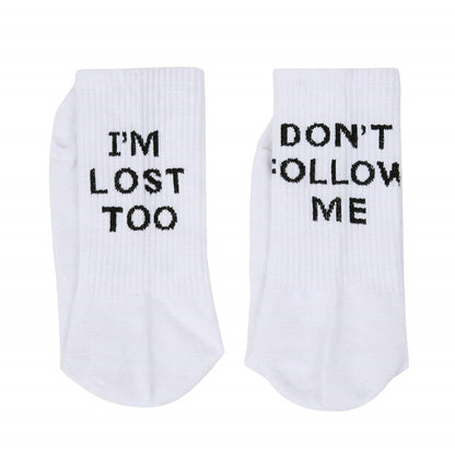 English alphabet socks ins tide socks