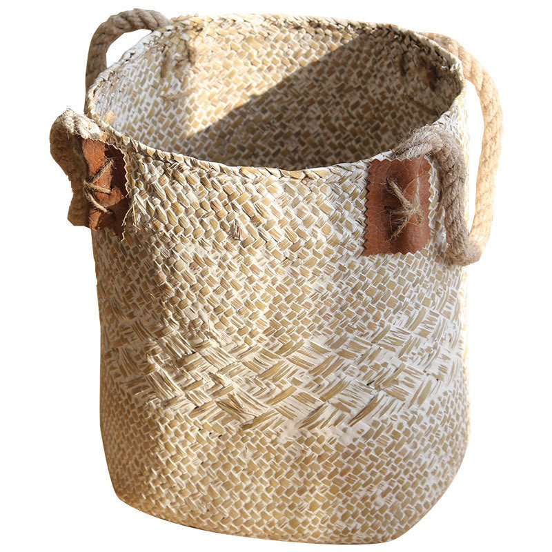 Hand woven basket flower basket basket rattan Image