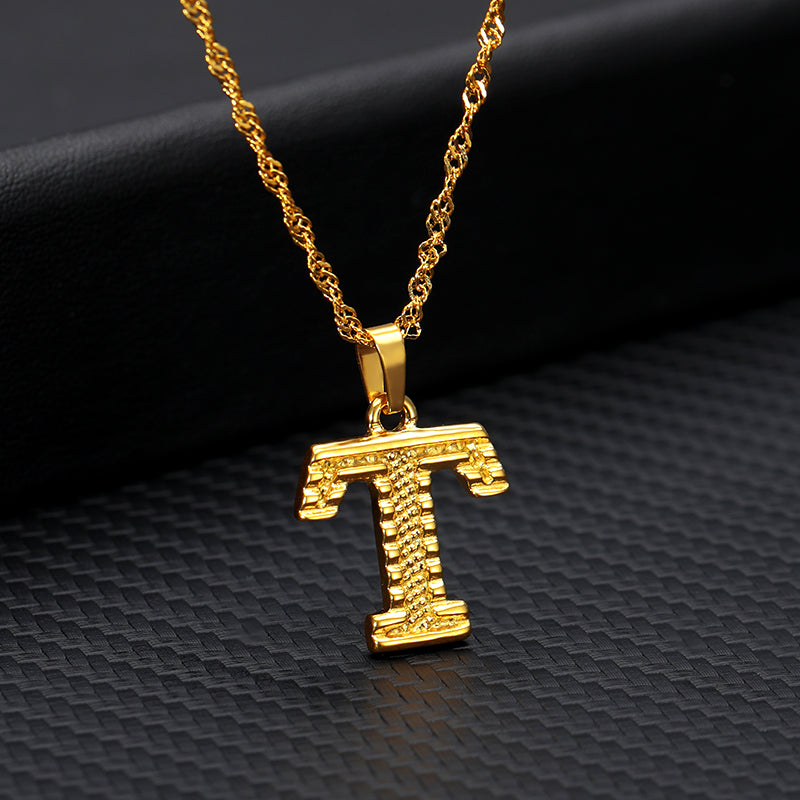 26 letters gold-plated pendant necklace Image