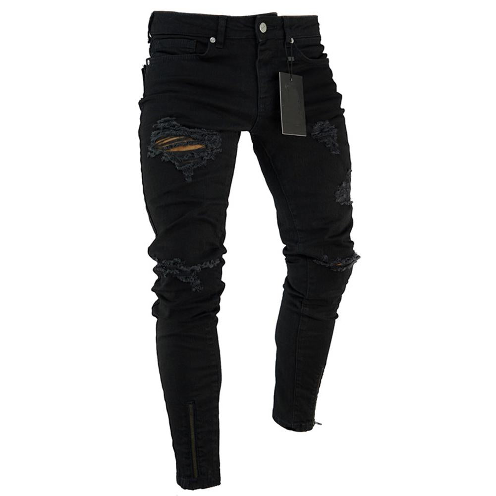 Pants Jeans For Men Trousers Long Basic Broken Clothes Image