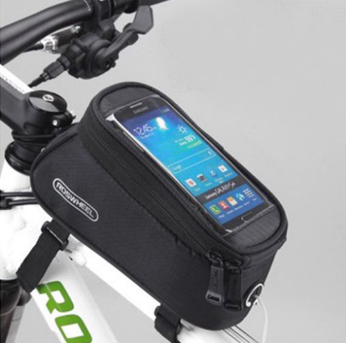 Compatible with Apple, ROSWHEEL Bicycle Frame Bags Bags Bag Holder For IPhone Mobile Phone Bag Image