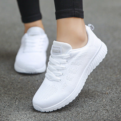 Women Casual Shoes Fashion Breathable Walking Mesh Flat Shoes Woman White Sneakers Women Tenis Feminino Female Shoes Image