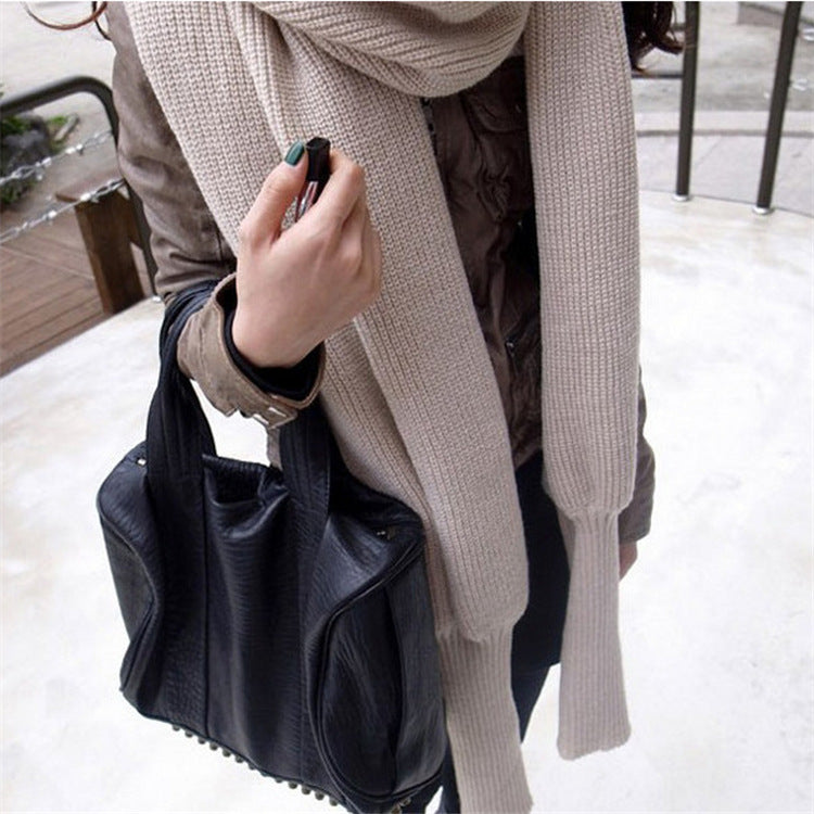 Sweater Scarf Cashmere Ladies Girl Woman Clothing Casual Wear Image