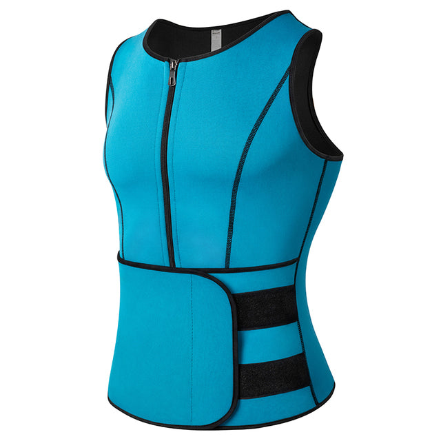 Men Sweat Vest Sauna Suit Waist Trainer Vest For Weight Loss Image