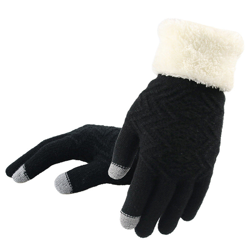 Winter knitted gloves Image