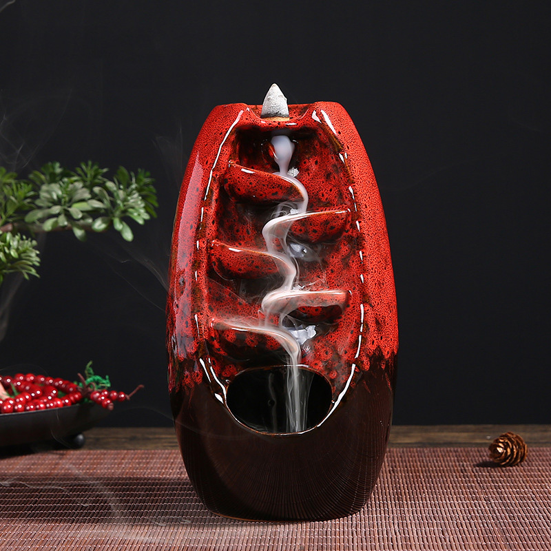 Multi-layers Ceramic Back flow Incense Burner Image