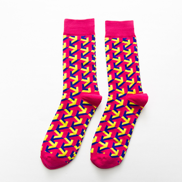 New Fashion Style Socks Short Chicken Geometry Pattern Funny Cotton Socks Image