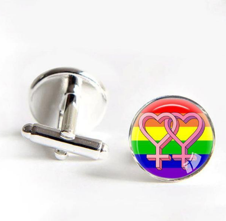 Gay Pride Cufflinks Image