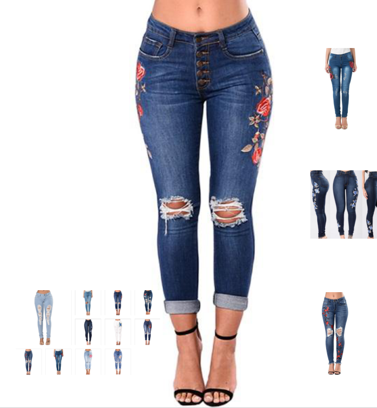 Ripped Jeans For Women 2021 Women Jeans Pencil Pants Denim Jeans Image