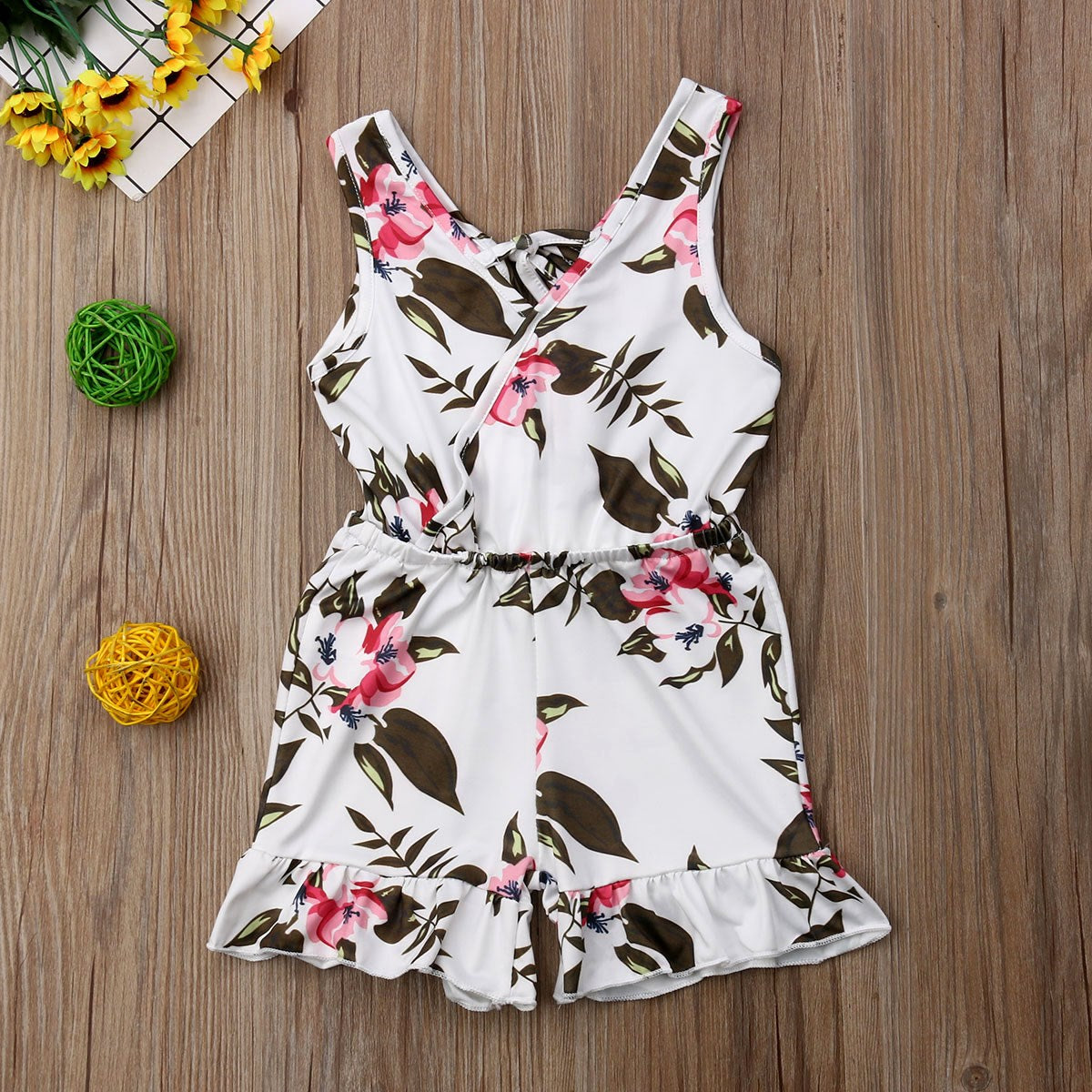 Summer Girls baby girl Floral Outfits Clothes Image