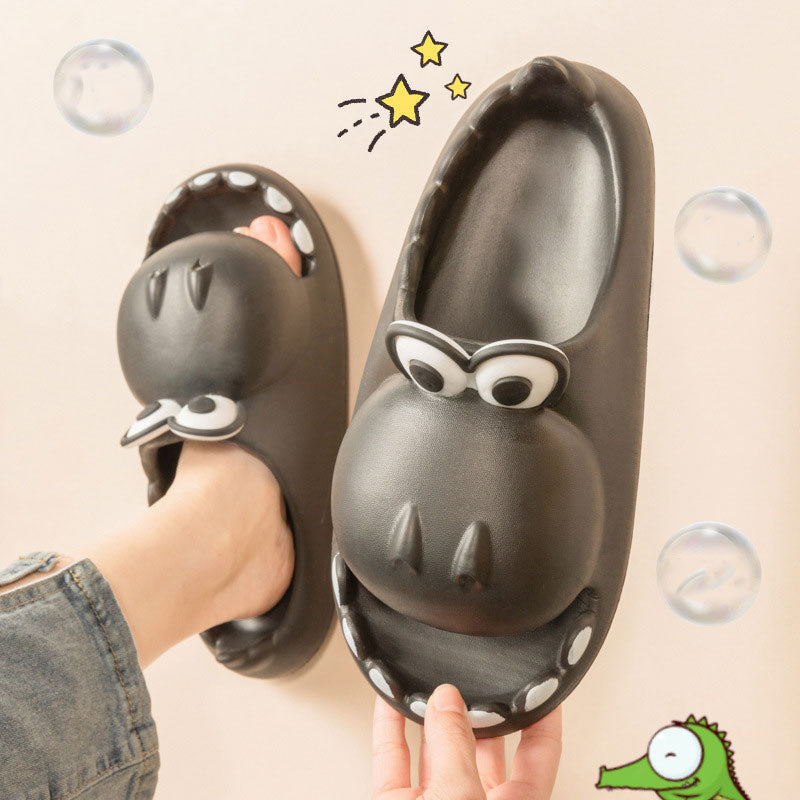 Kids Dinosaur Slippers Wholesale Summer Cartoon Parent Child Outdoor Home EVA Sandals Women Men Kids Cute Slippers Baby Shoes Image