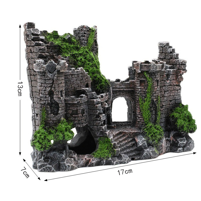 Fish tank resin castle decoration Image