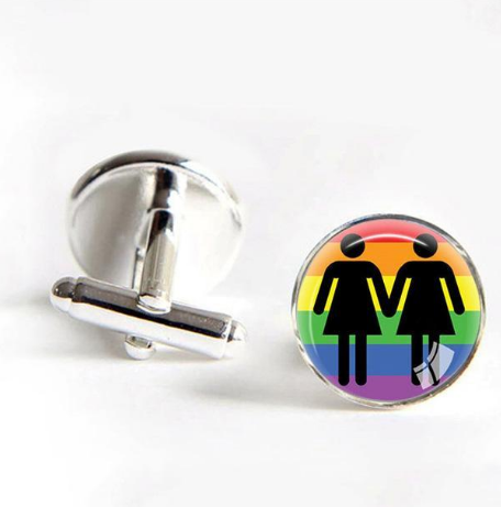 Gay Pride Cufflinks Image