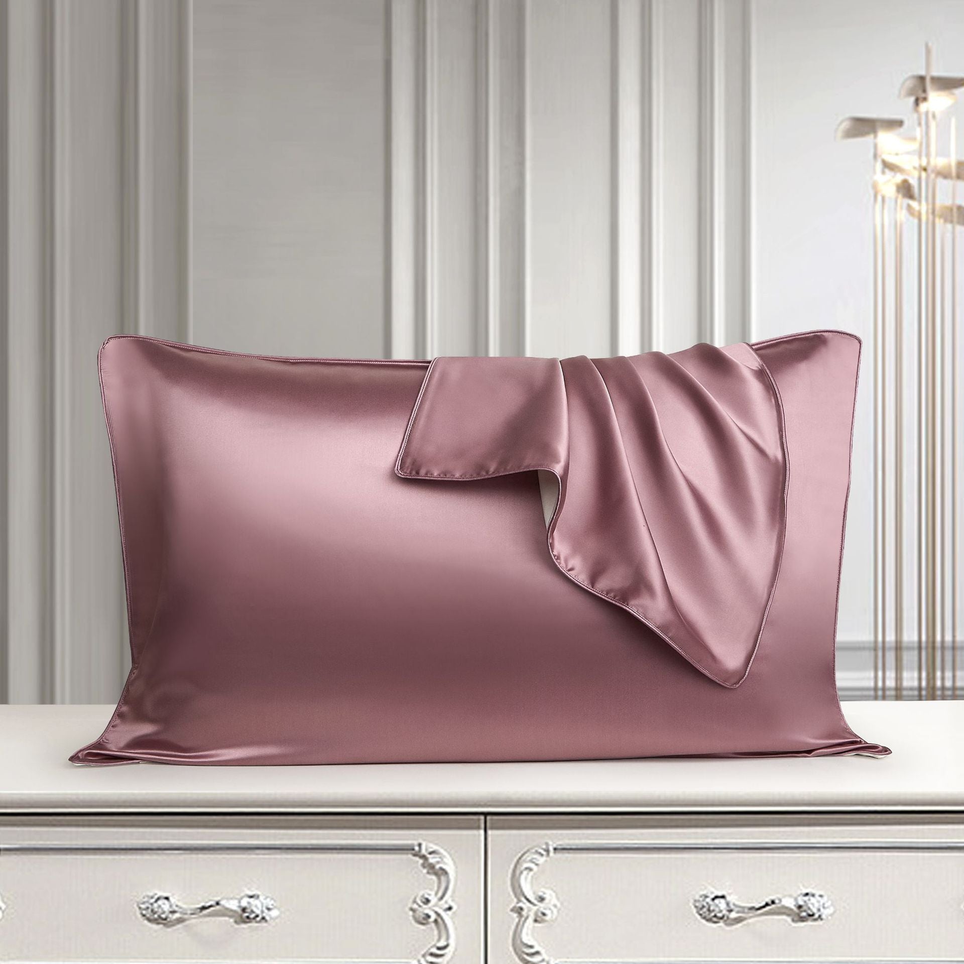 Silk Pillow Case Pure Silk Pillowcase Real Silk Pillowcase Natural Silk Pillowcase Image