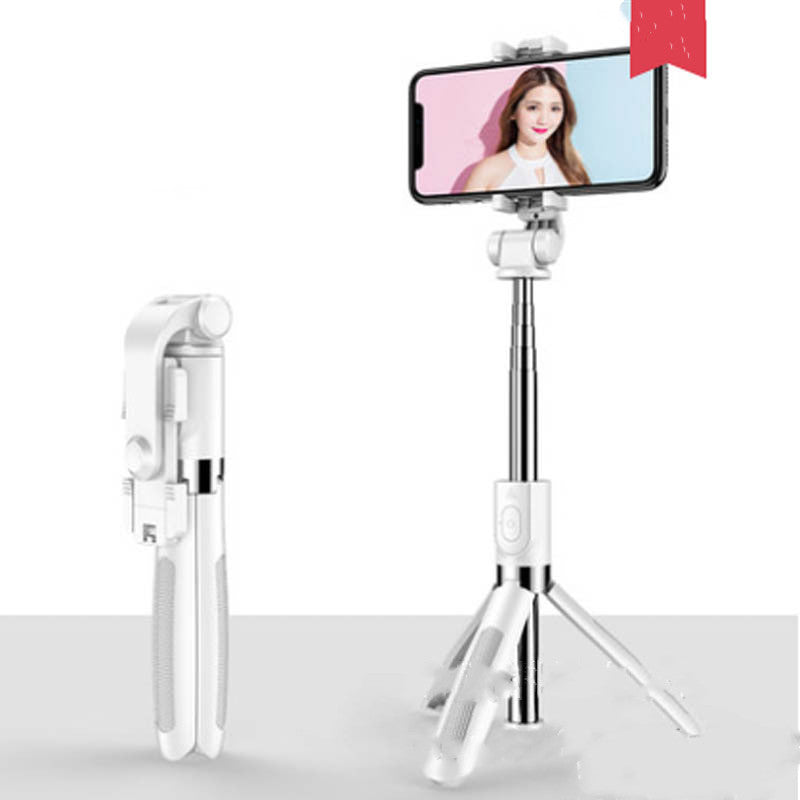 Compatible with Apple, Tripod Selfie Stick Mobile Universal Live Triangle Bracket One Bluetooth Selfie Artifact Image