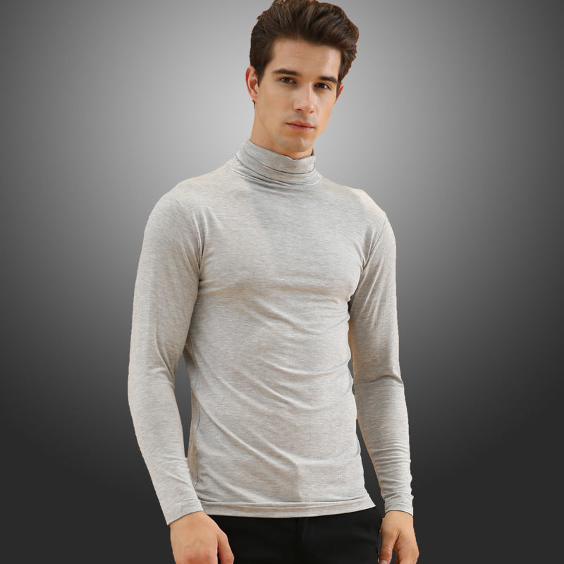 Men's high neck lapel thermal underwear Image