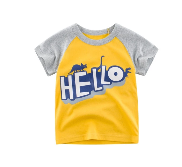 Children's Wear 2021 Summer New Korean Children's Boys Cotton T-shirt Men's Treasure In Children's Short Sleeves Image