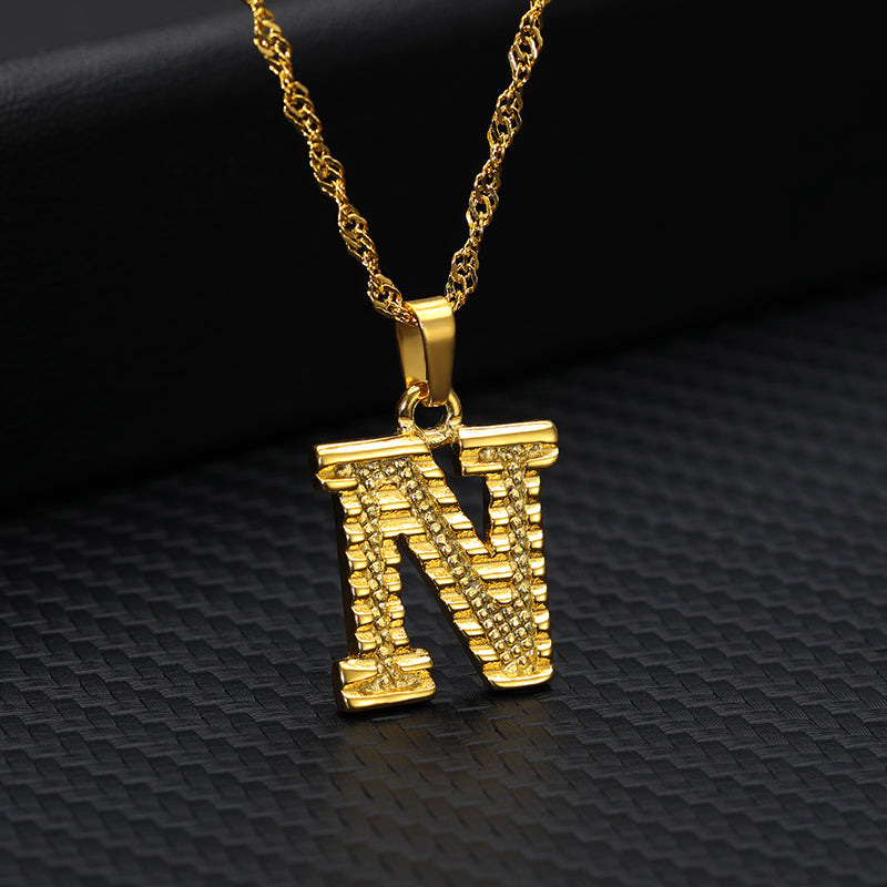 26 letters gold-plated pendant necklace Image