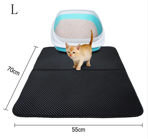 Double Layer Litter Cat Bed Pads Pet Cat Litter Mat Trapping Pets Litter Box Mat Pet Product Bed For Cats House Clean Mat Image