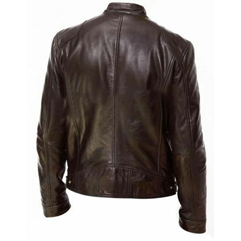 PU Leather Jacket Slim Leather Jacket Image