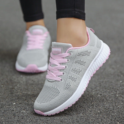 Women Casual Shoes Fashion Breathable Walking Mesh Flat Shoes Woman White Sneakers Women Tenis Feminino Female Shoes Image