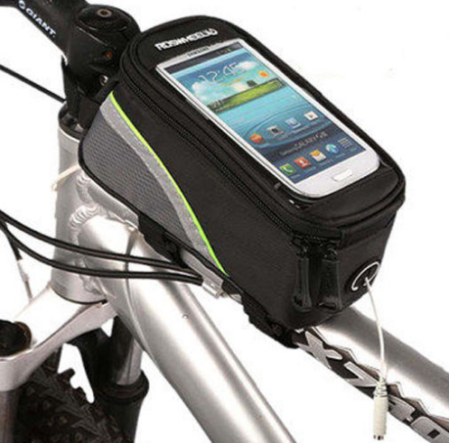 Compatible with Apple, ROSWHEEL Bicycle Frame Bags Bags Bag Holder For IPhone Mobile Phone Bag Image