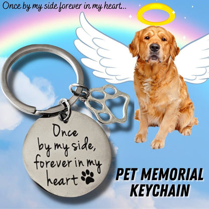 Loss Of Pet Memorial Keychain Dog Cat Remembrance Jewelry Sympathy Key Ring Tag