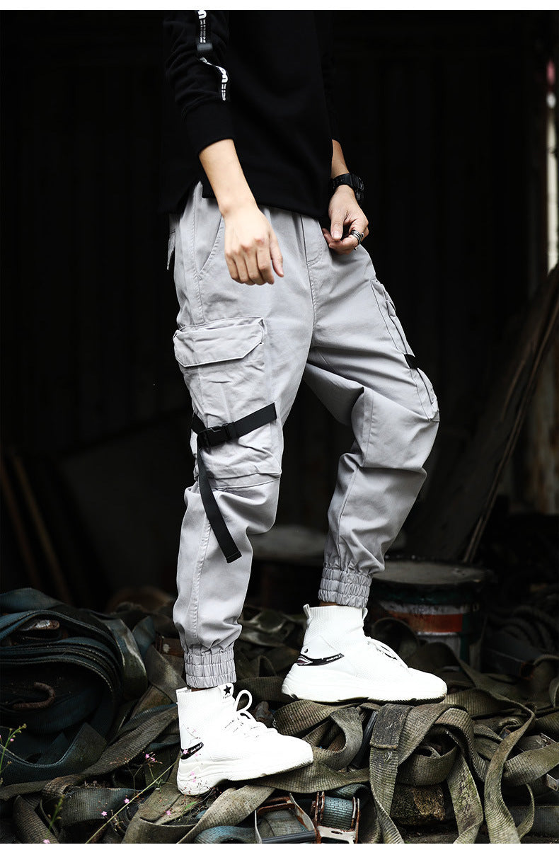 New Casual Pants Men Cotton Cargo Pants Image