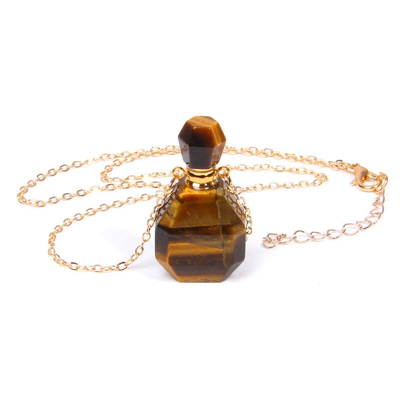 Perfume bottle crystal pendant necklace Image