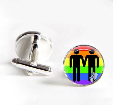 Gay Pride Cufflinks Image