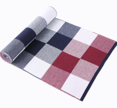 Men's scarf wool plaid scarf scarf winter scarf processing wholesale gift ladies knitting stitching Image