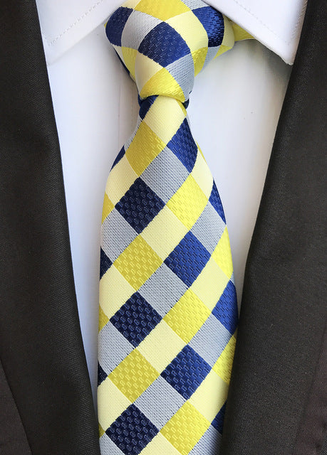 Silk tie luxurious striped Plaid tie Image