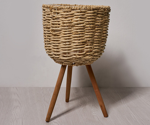 Floor - standing flowerpot straw furniture Image